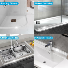 Zehiels splash guard shields showers and tubs from spills.