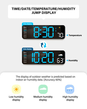 Zelaclock auto-dimming feature reduces glare at night.