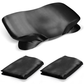 Zelimun satin pillowcase on contour pillow protecting hair and skin during sleep.