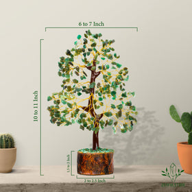 ZENFULSTONE Desk centerpiece with green jade tree adds refined calm