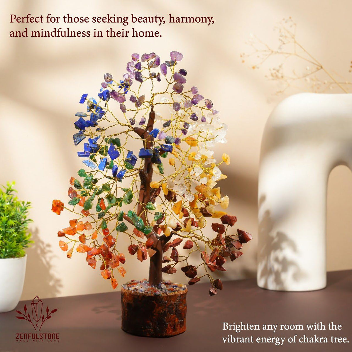 ZENFULSTONE gemstone tree gift suitable for birthdays and housewarmings.