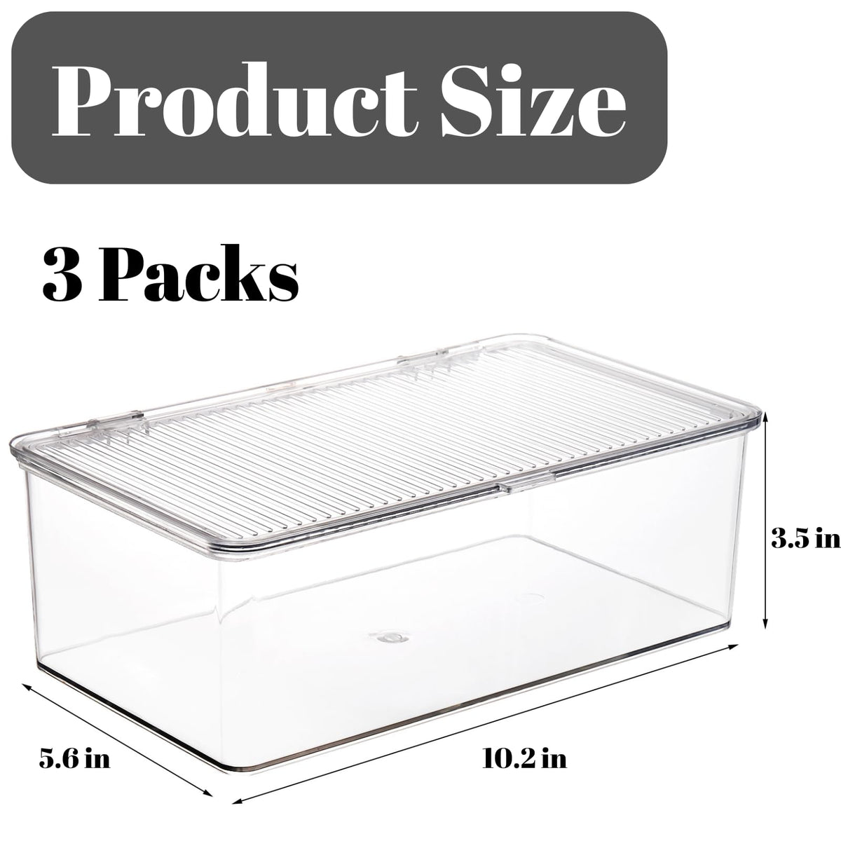 ZENFUN clear acrylic makeup organizer bin with transparent visibility
