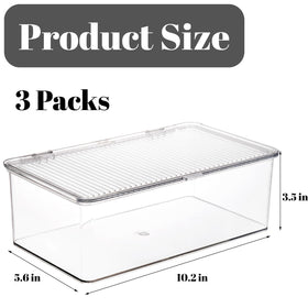 ZENFUN clear acrylic makeup organizer bin with transparent visibility