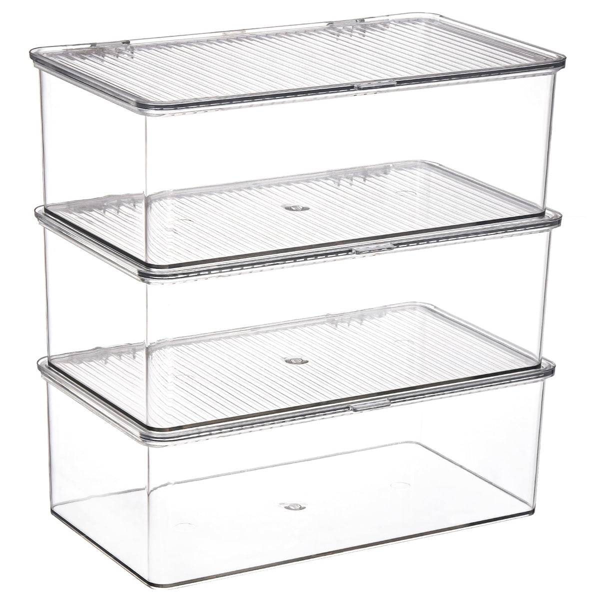 ZENFUN hinged-lid vanity organizer bin keeping cosmetics organized and dust-free