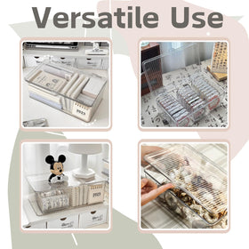 ZENFUN stackable acrylic storage boxes saving counter space