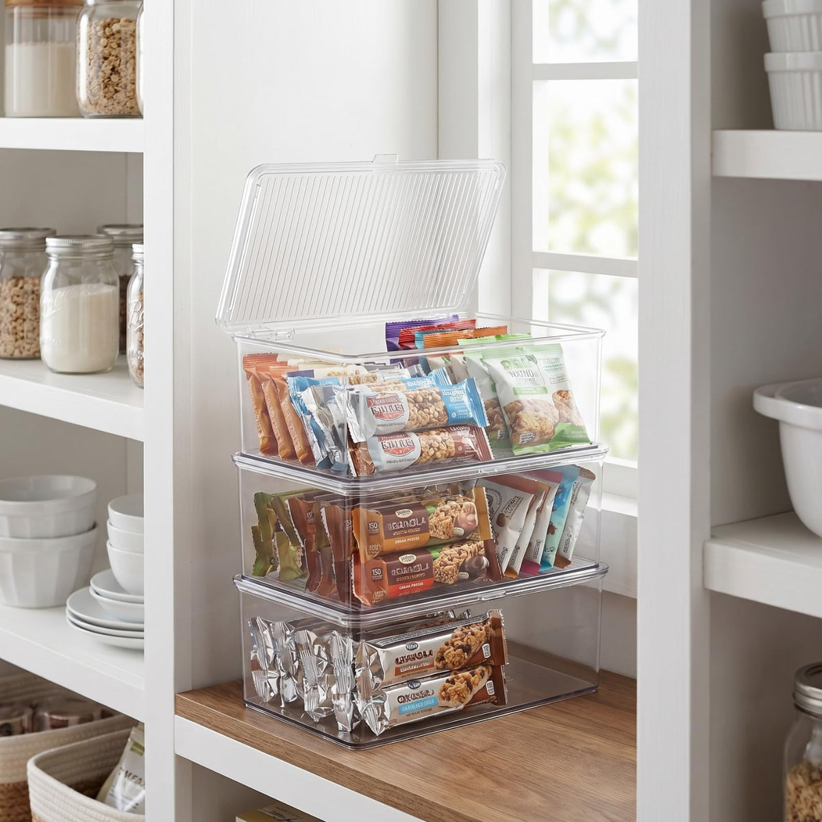ZENFUN clear stationery organization bin on a desk