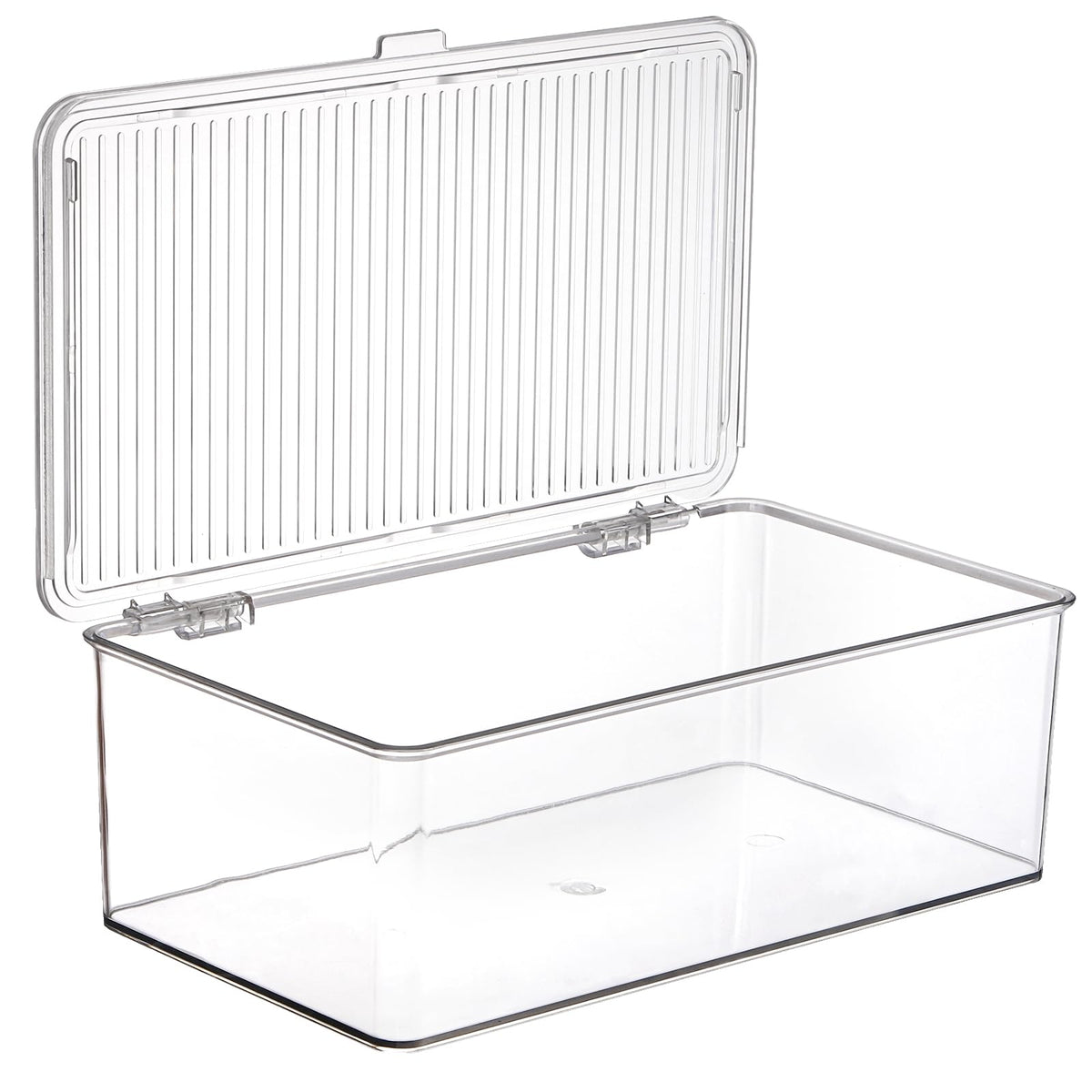 ZENFUN transparent storage bin used on an office desk for quick access