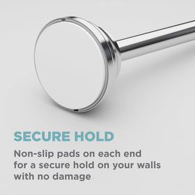 Zenna Home 50–72 inch adjustable rod fits most standard showers.