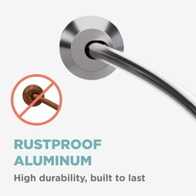 Rustproof stainless steel construction ensures lasting shine in humid bathrooms.
