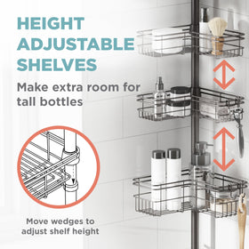 Zenna Home removable adhesive brace enhances stability in the shower.