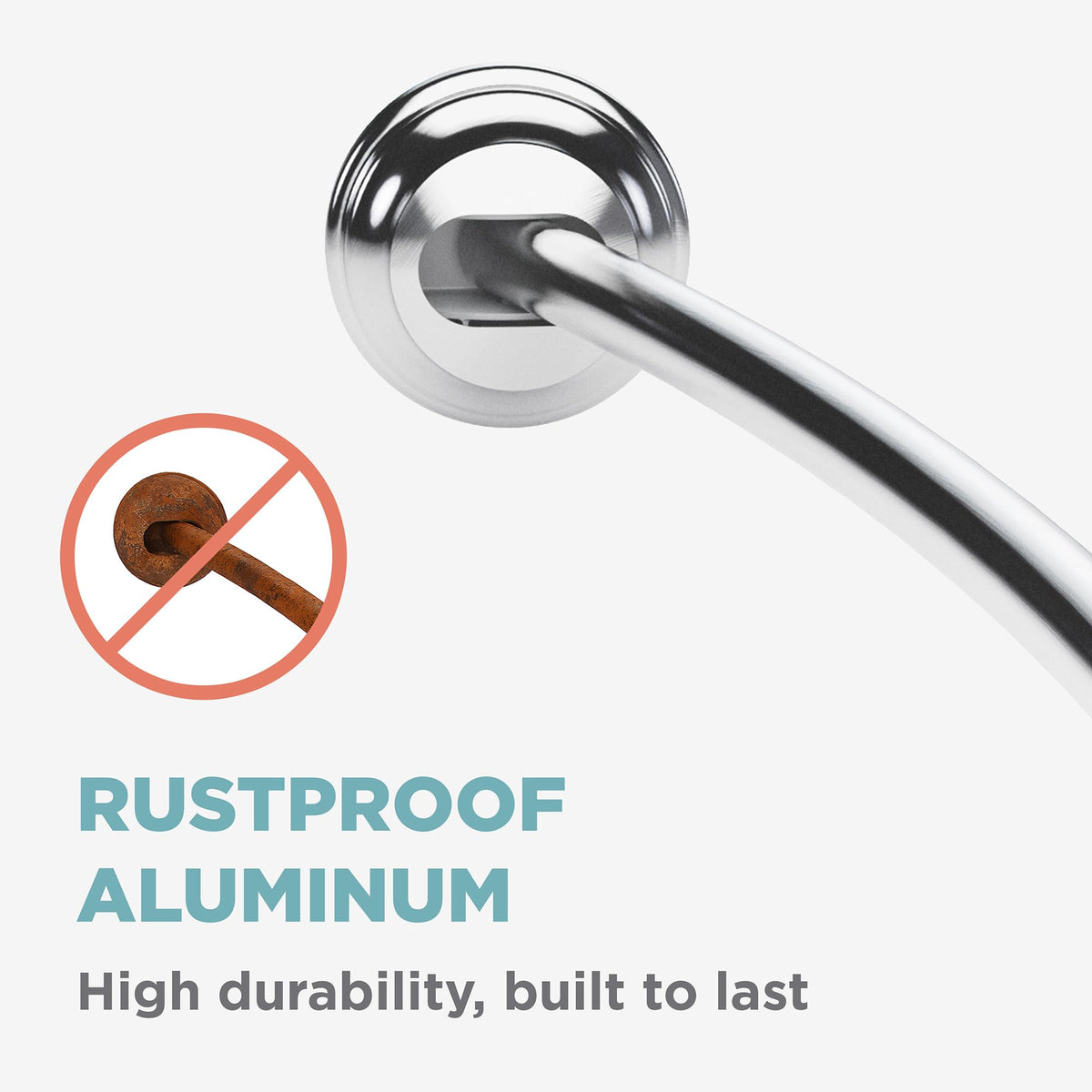Zenna Home rustproof aluminum construction resists moisture over time.