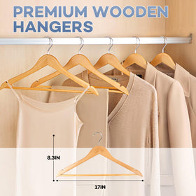 Zenowick suit hangers with a 360-degree hook for easy access.