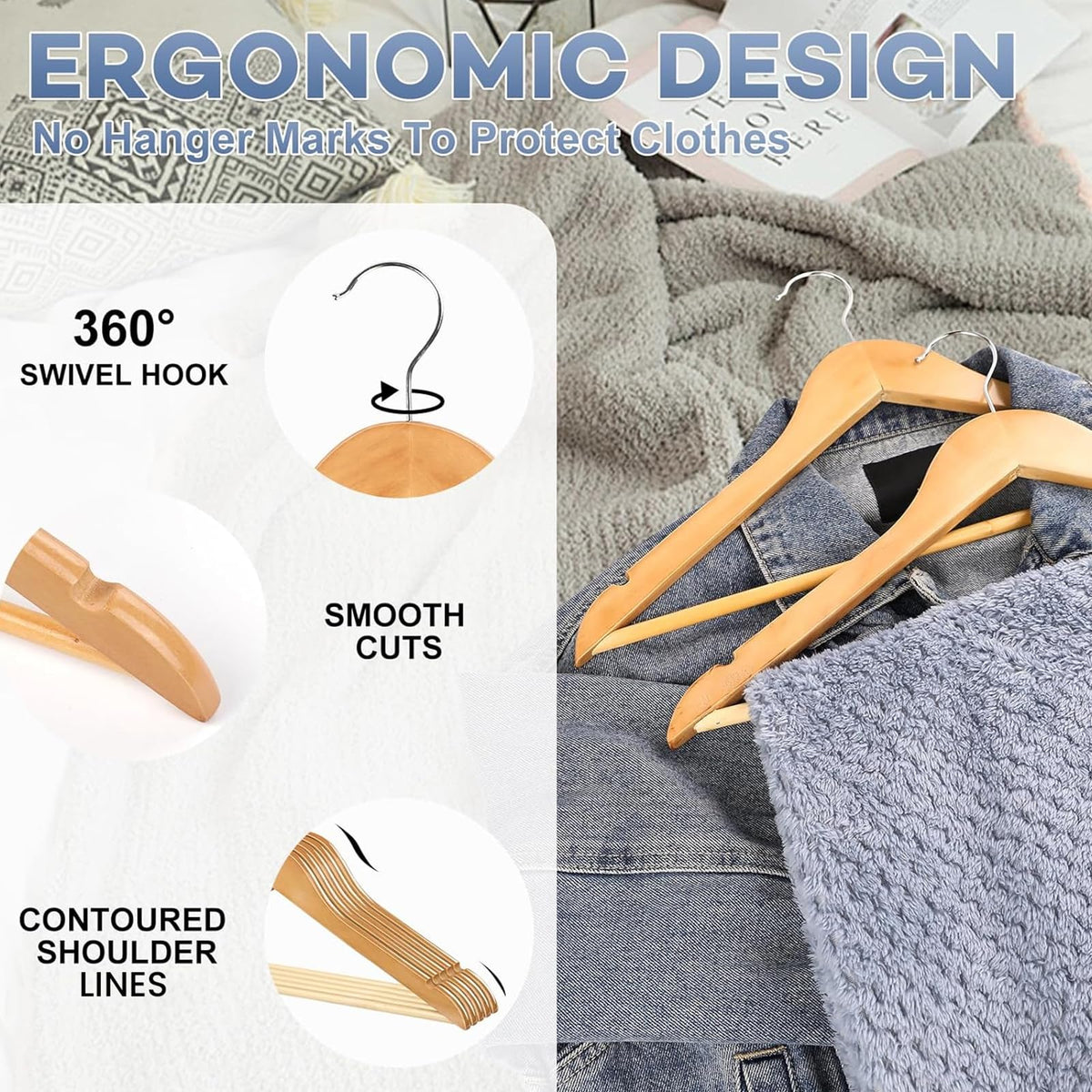 Zenowick trouser hangers with notches to secure straps.