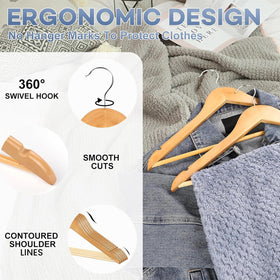 Zenowick trouser hangers with notches to secure straps.