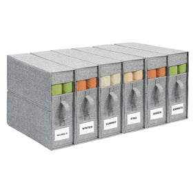 ZenStorage 6Pack sheet organizers with window for quick king/queen set ID.
