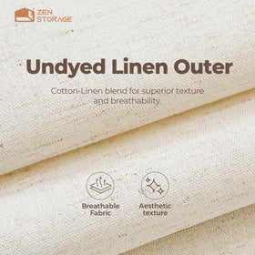ZenStorage cotton linen rectangular-bin neatly separates onesies and outfits