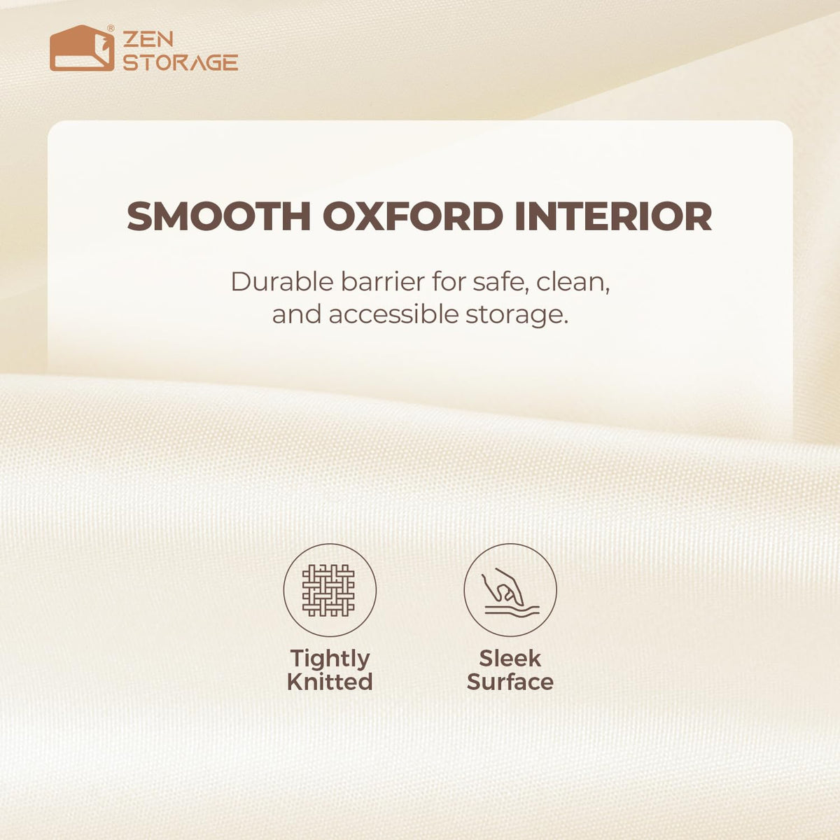 ZenStorage cotton linen small-bin stores tiny socks and accessories