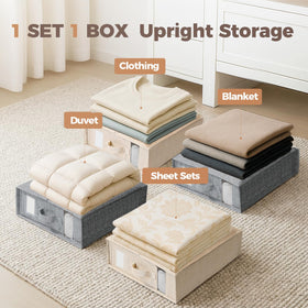 ZenStorage reinforced handles allow easy retrieval from crowded shelves.