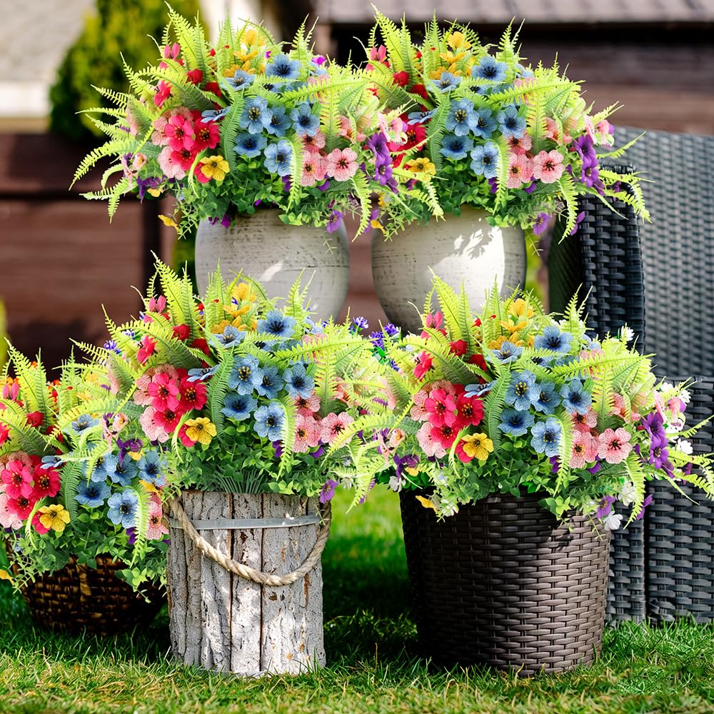 ZEOSTARO UV-resistant fern and eucalyptus for durable outdoor greenery