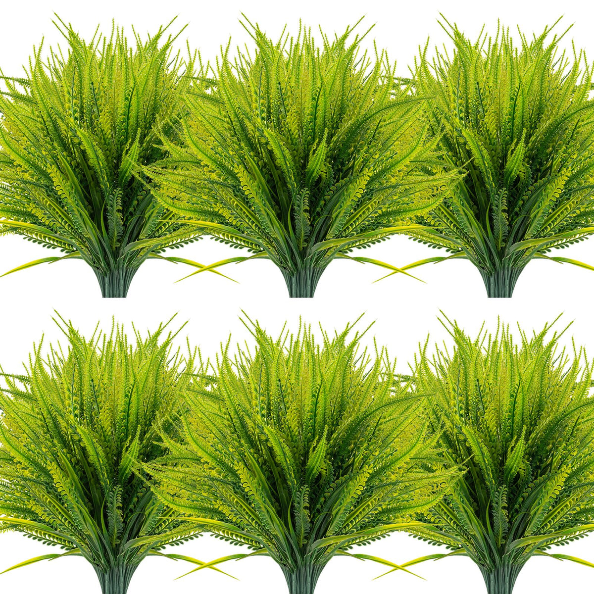 ZEOSTARO Boston fern bundle close-up with lush leaves and vibrant flowers for outdoor decor.