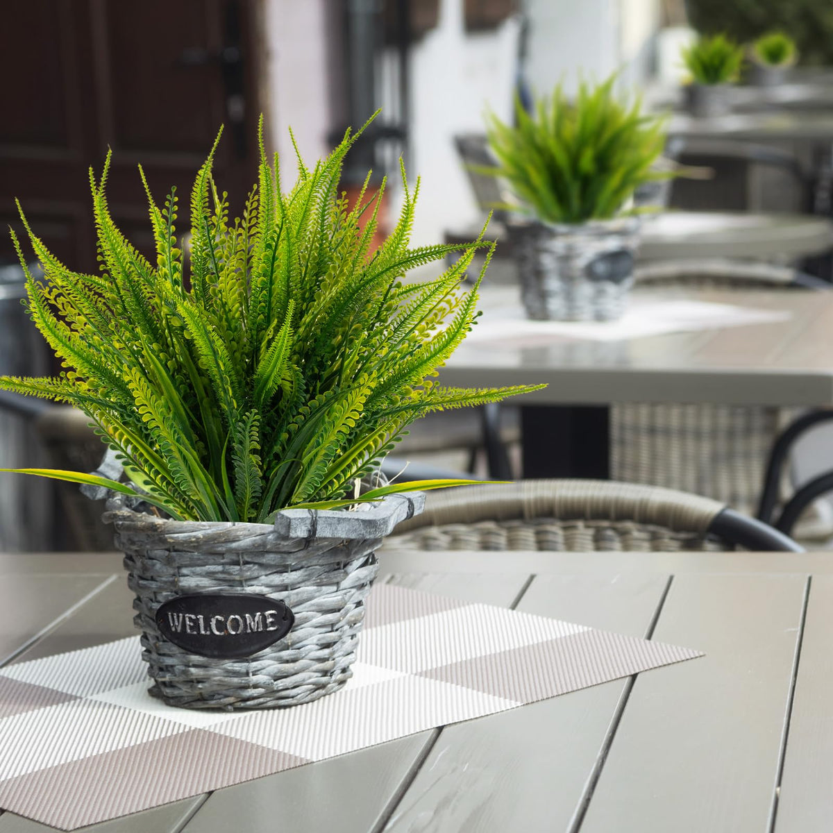 Close-up of realistic leaves and flowers ideal for garden or balcony display.