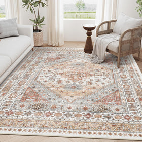 Zesthome 5x7 rug with ultra-thin velvet orange for cozy feet