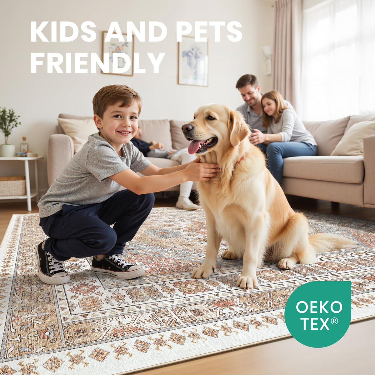 Zesthome 6x9 rug designed for families with children and pets.