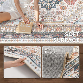 zesthome 8x10 area rug dining room setup supports easy cleaning.