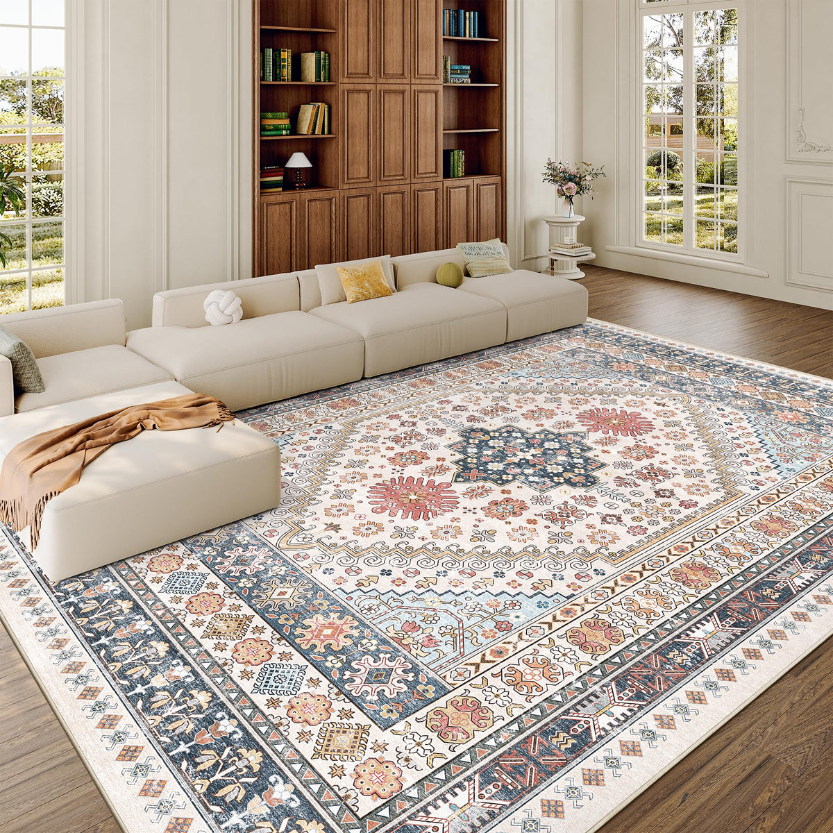 zesthome 8x10 area rug geometric pattern complements various decor styles.