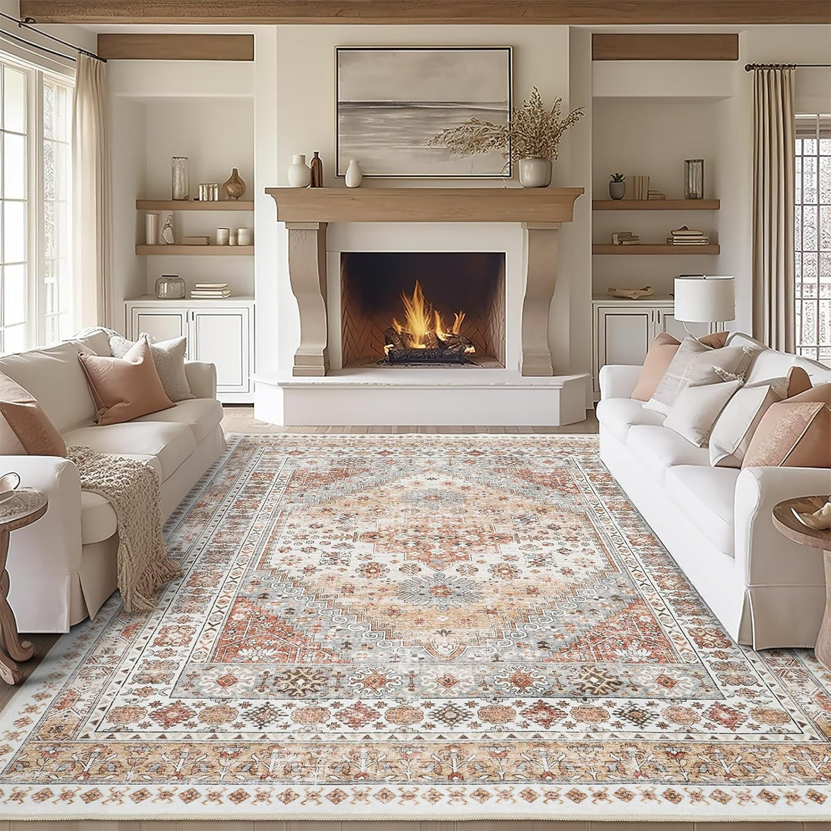 zesthome 8x10 rug with non-slip backing keeps floors secure.
