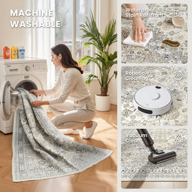 Zesthome non-slip backing helps rugs stay in place on busy floors.