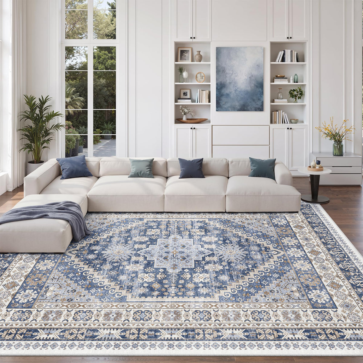 zesthome 8x10 rug with non-slip backing for safe, stylish living spaces
