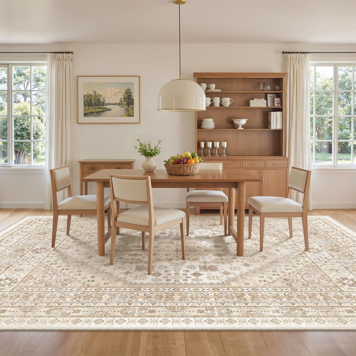 Zesthome color options area rug helps match different room palettes elegantly.