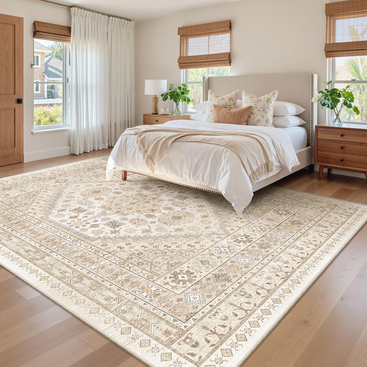 Zesthome entryway rug guards floors and welcomes guests with practical style.