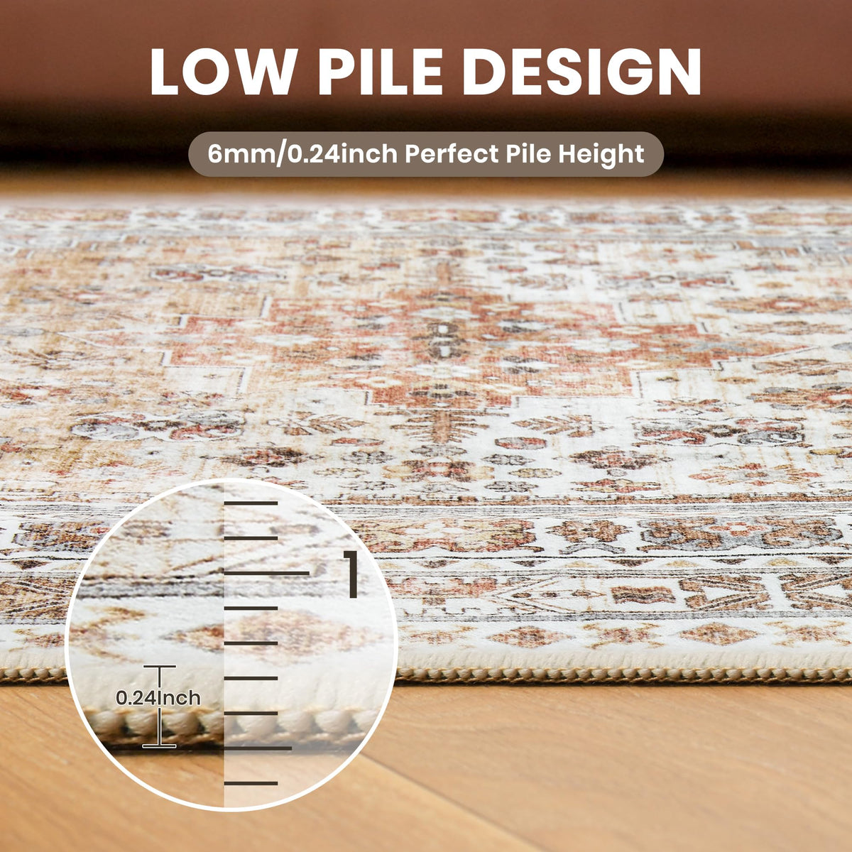Zesthome geometric pattern round rug complements interiors.