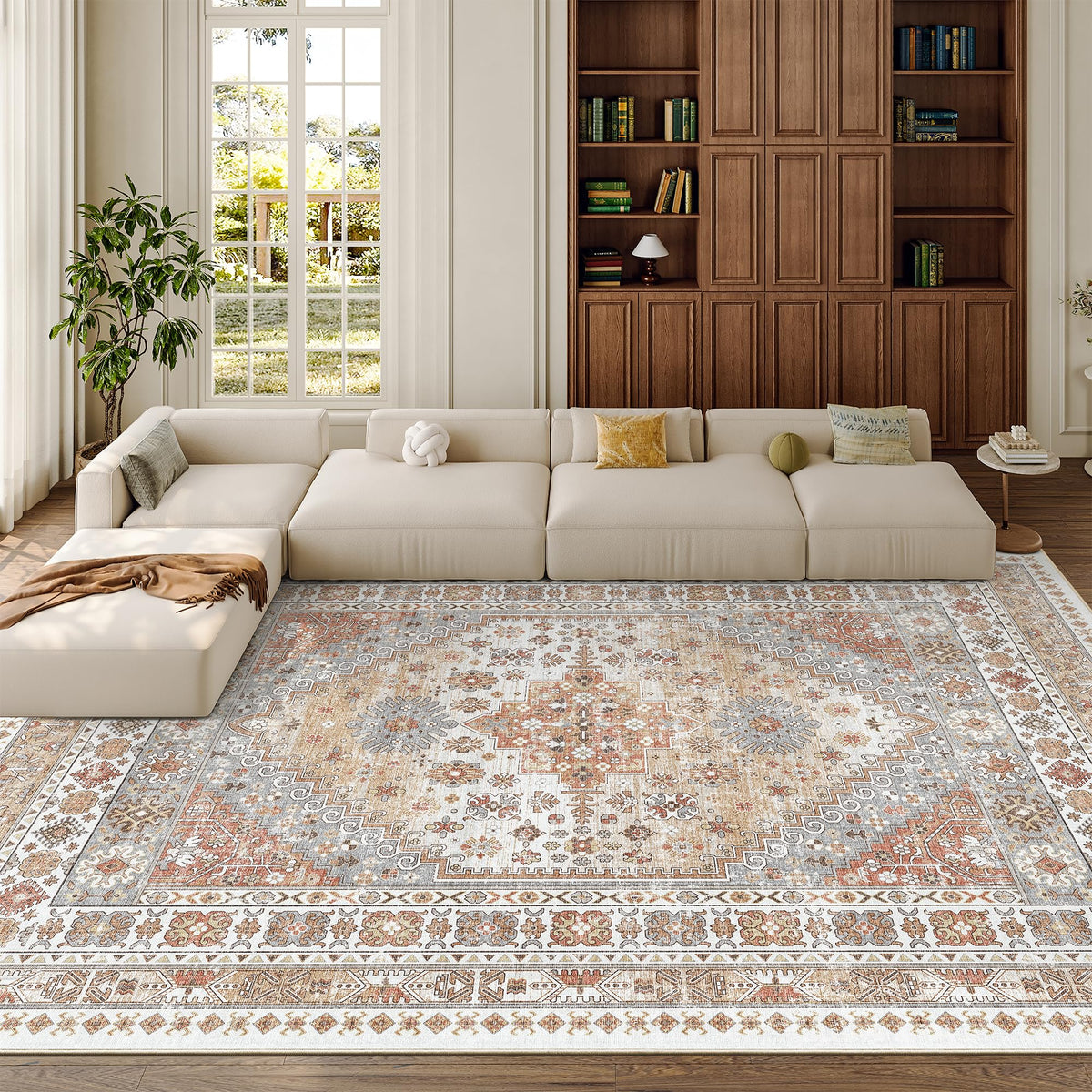 Zesthome rug suited for high-traffic areas like living rooms and playrooms