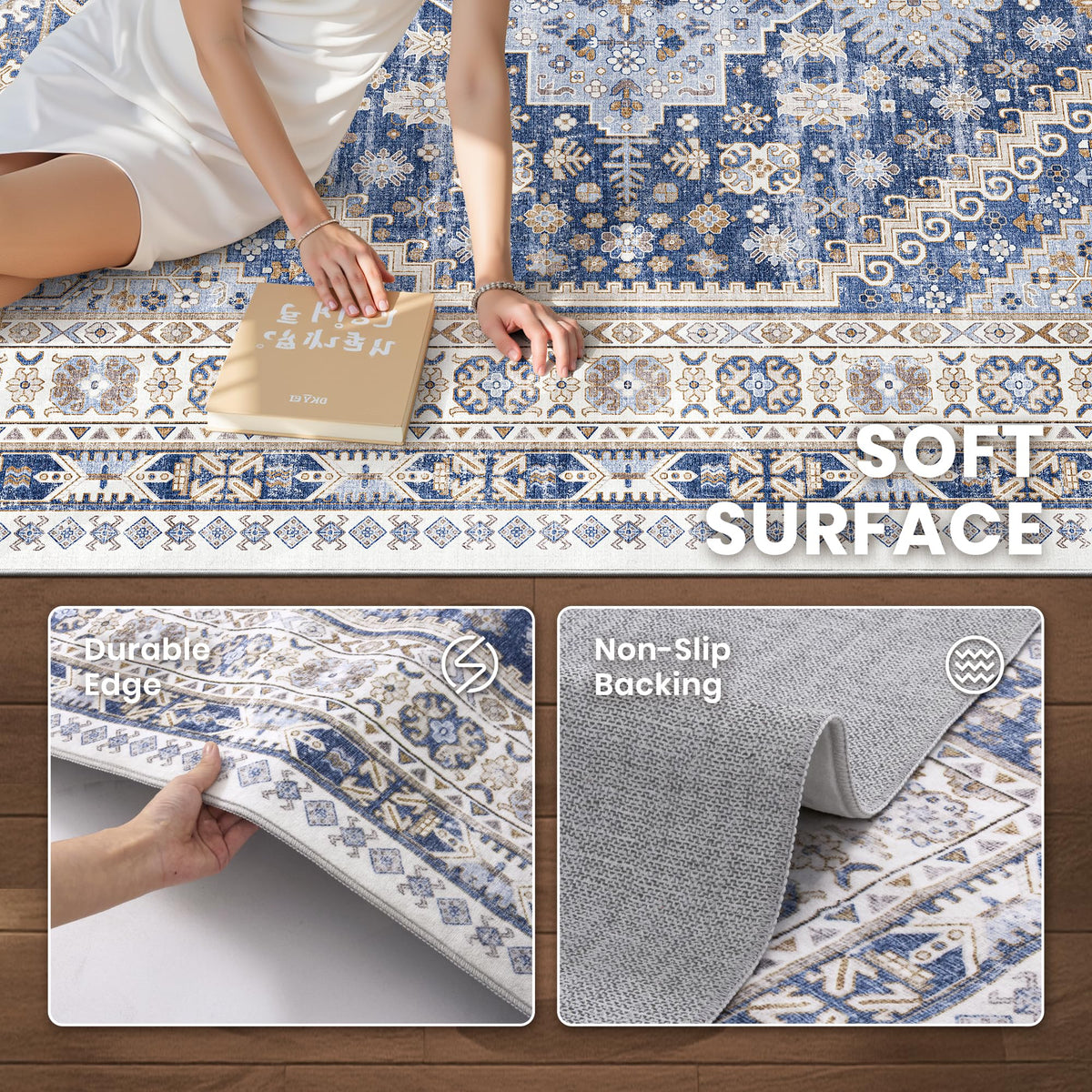 zesthome living-room 8x10 rug ideal for high-traffic areas