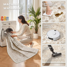 Zesthome soft velvet surface rug provides a plush foot feel underfoot.