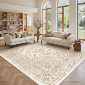 Zesthome vintage geometric pattern rug complements modern interiors with timeless charm.