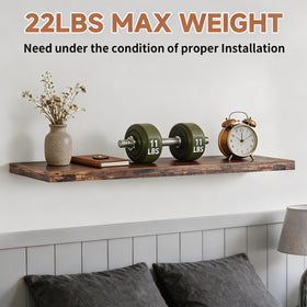 Zexigtau black wood floating shelves ideal for kitchen storage