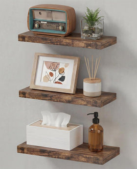 Zexigtau floating shelf set of 3, easy install for living room display