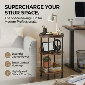 ZEXVIDA sturdy table supports up to 150 lb on surface and shelf