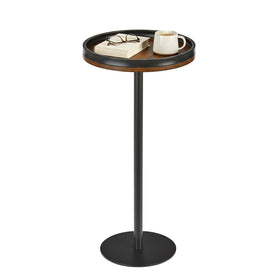 ZEXVIDA small round side table in full view, ideal for compact spaces and tight corners.