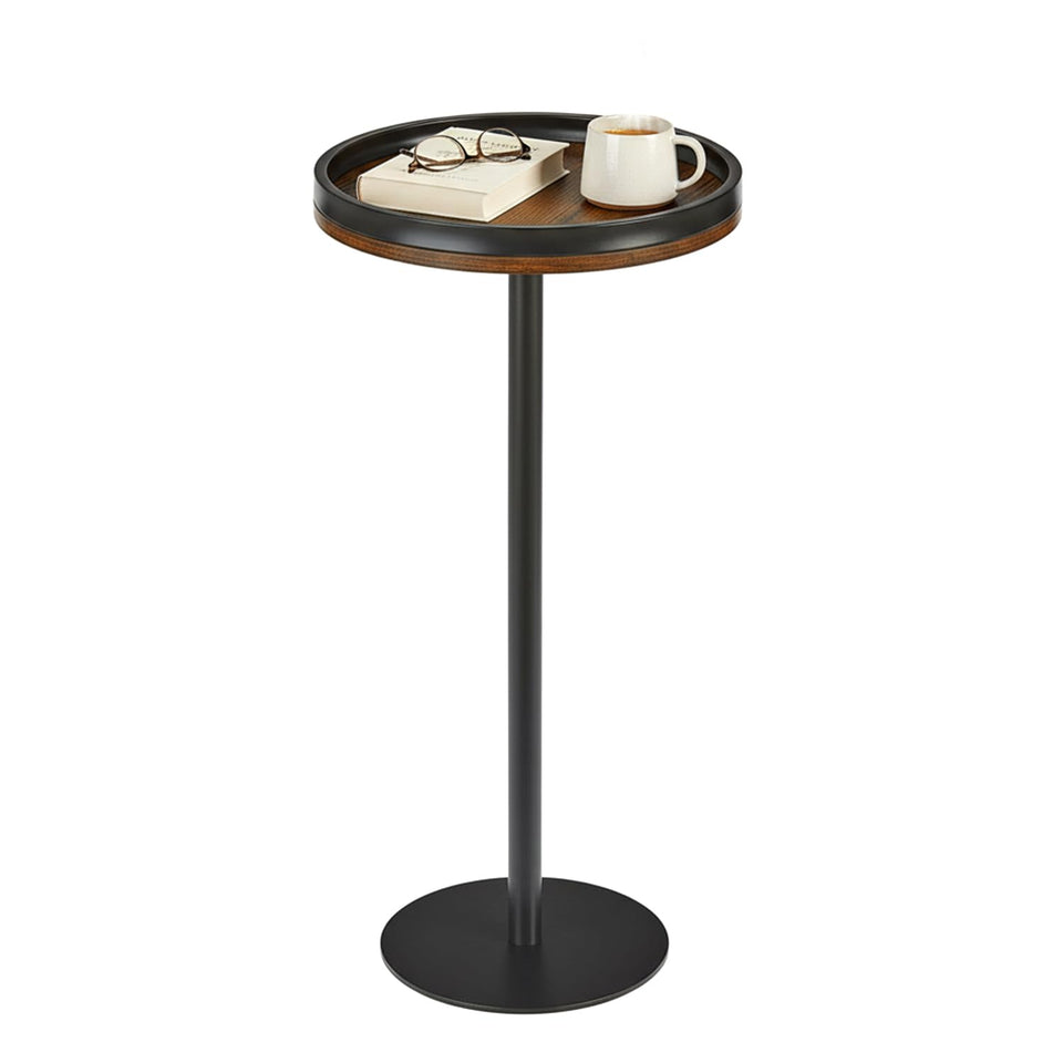 ZEXVIDA small round side table in full view, ideal for compact spaces and tight corners.