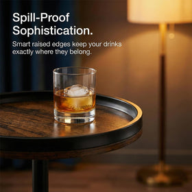 Walnut-tone wood finish on the table surface adds rustic charm.