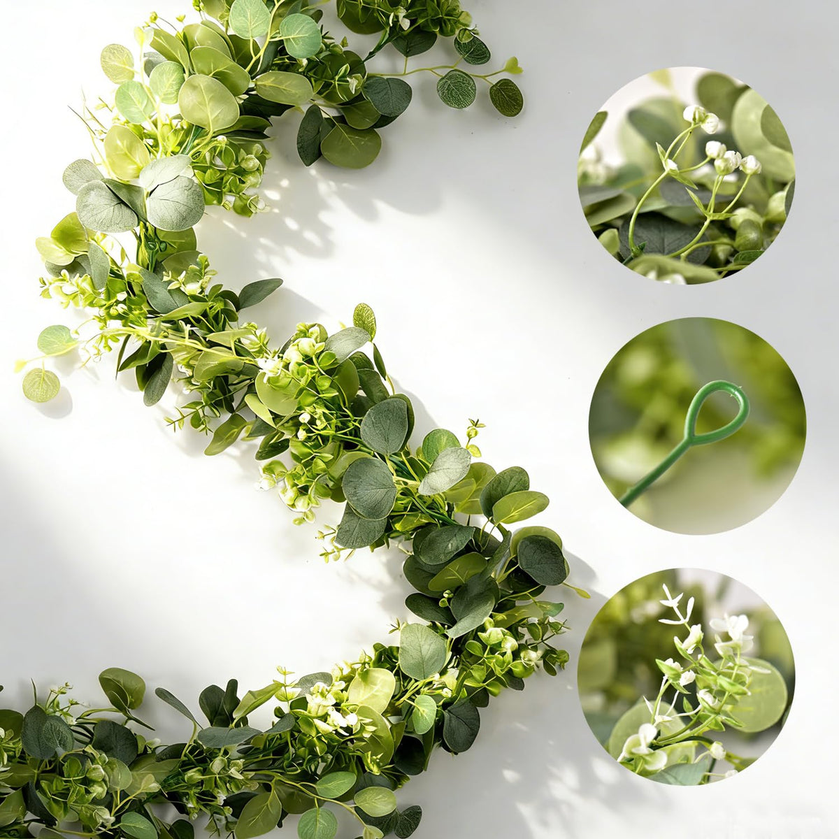 Zfaron handmade leaves stay attached for a tidy look.
