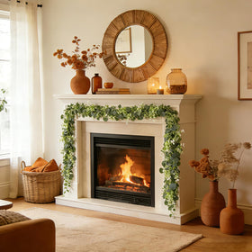 Zfaron 5.9 ft garland fits mantles, arches, and backdrops.