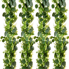 Zfaron artificial garland uses silk leaves for lasting greenery.