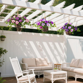 ZFProcess 2Set front-porch-decor-setup enhances entryways with seasonal charm.