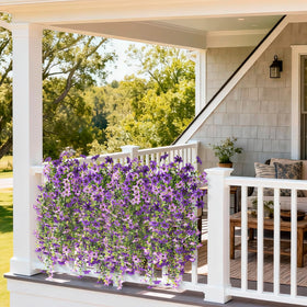ZFProcess UV-protected faux daisies brighten porches with lasting color.